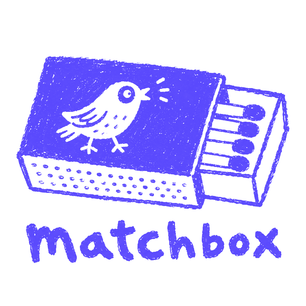 A small bird tweeting from a matchbox of products