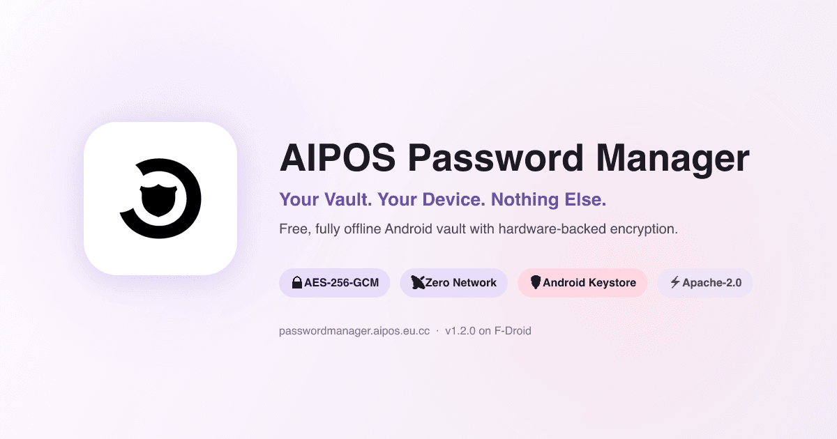 AIPOS Password Manager preview