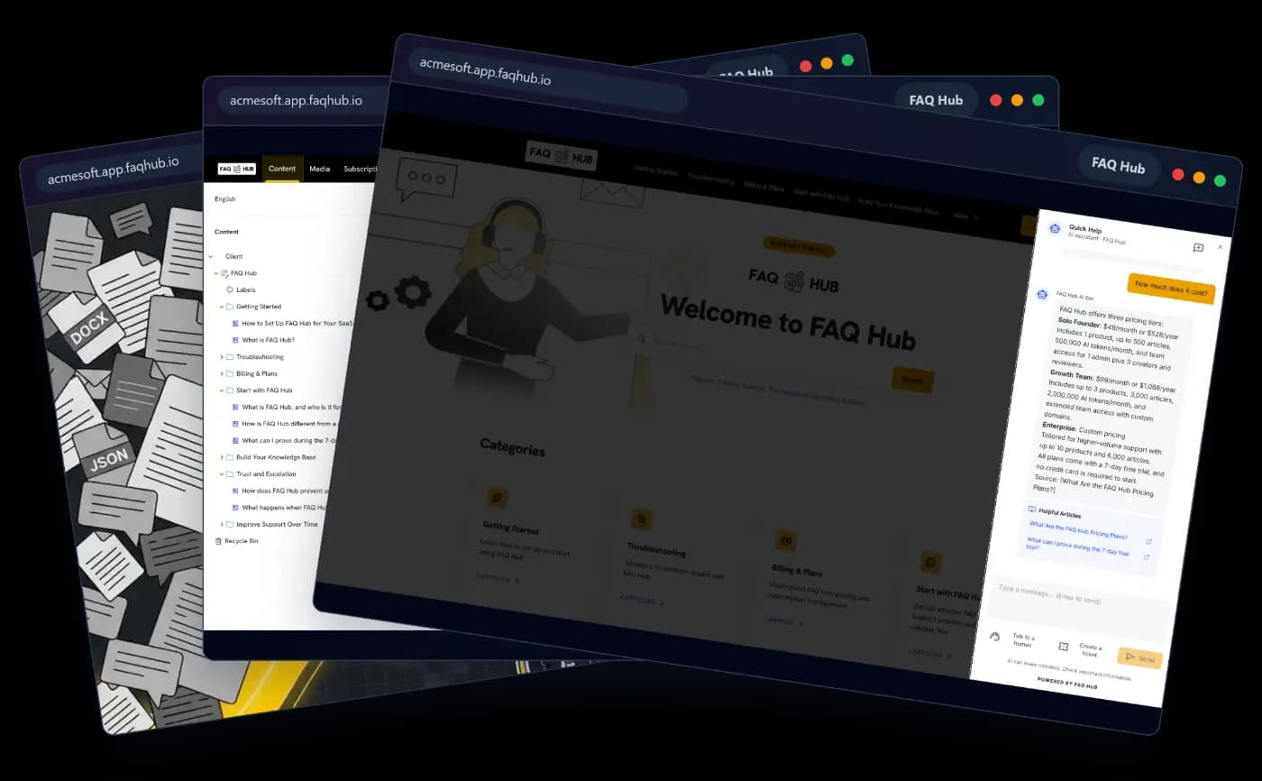 FAQ Hub preview
