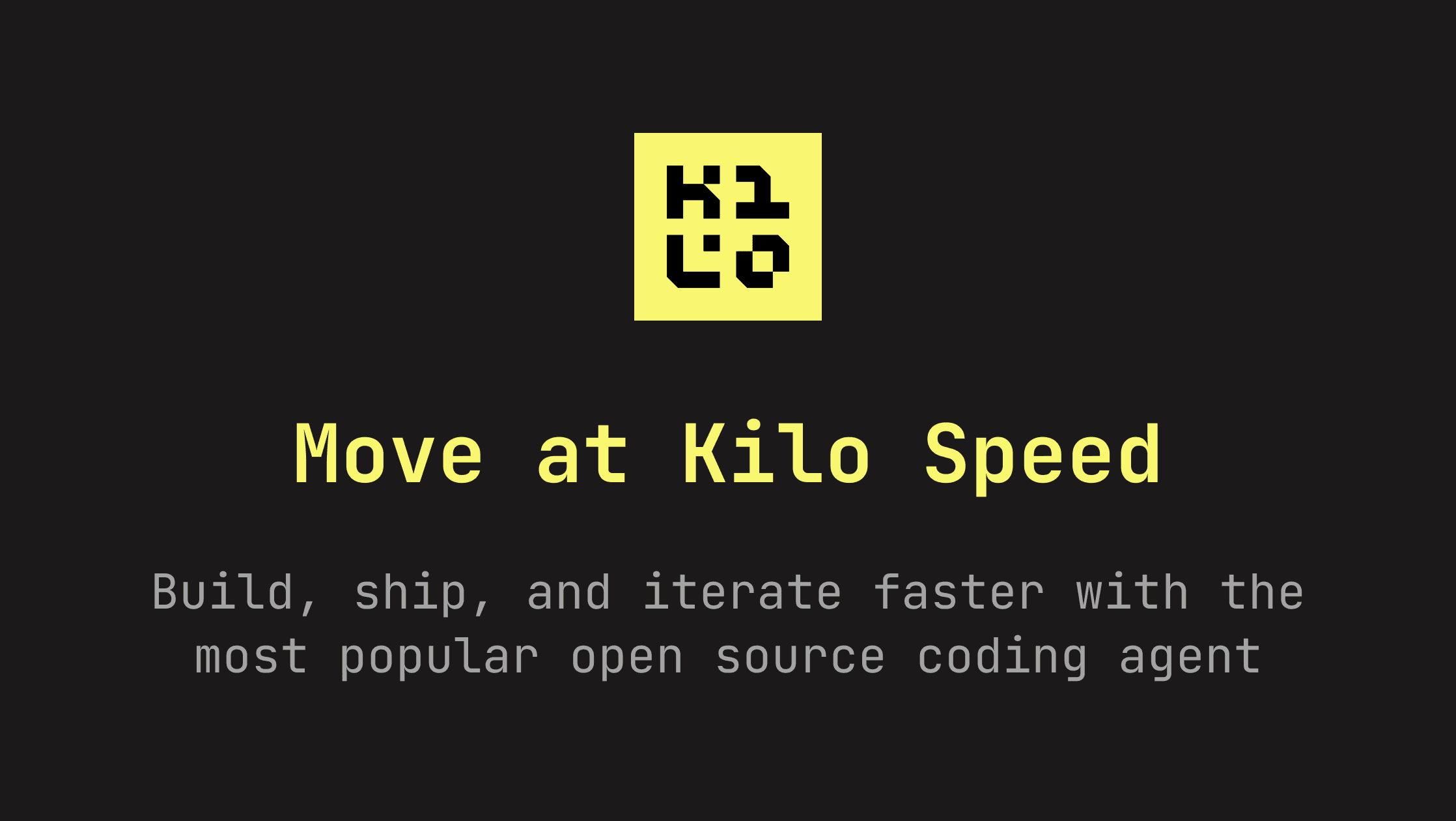 Kilo Code – Run Coding Agents preview