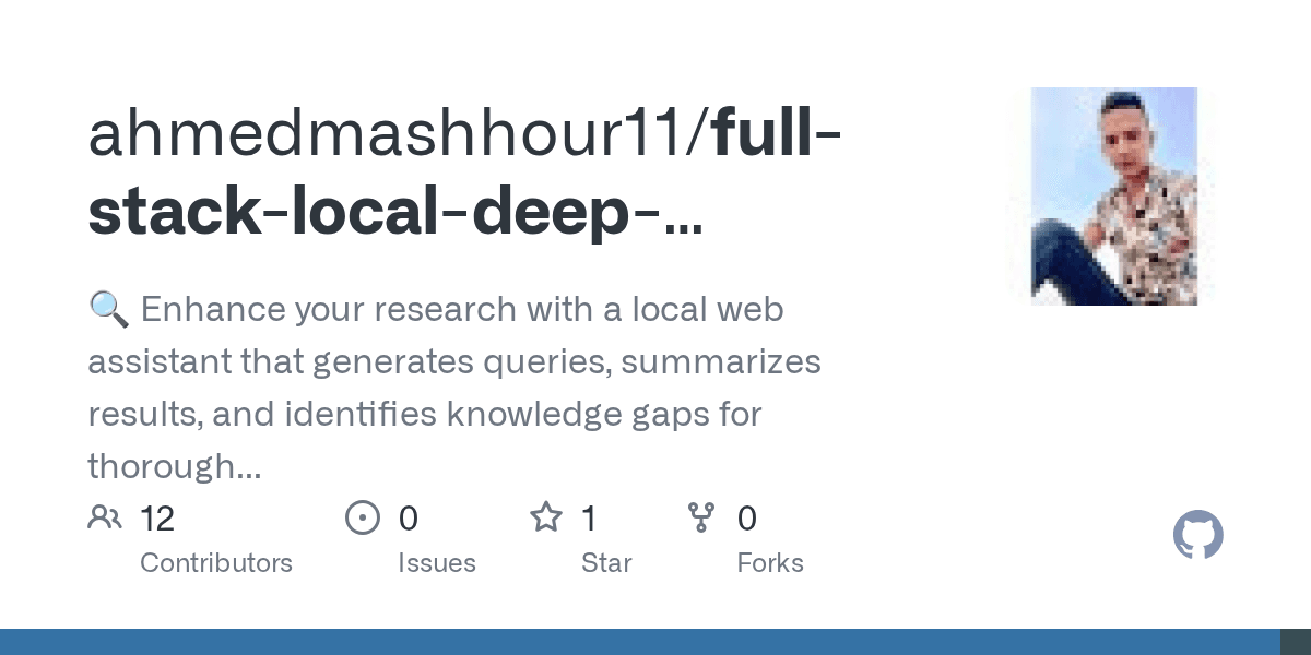 Local Deep Research Agent preview