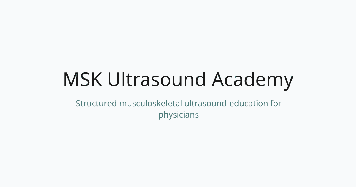 MSK Sono: Ultrasound Guide preview