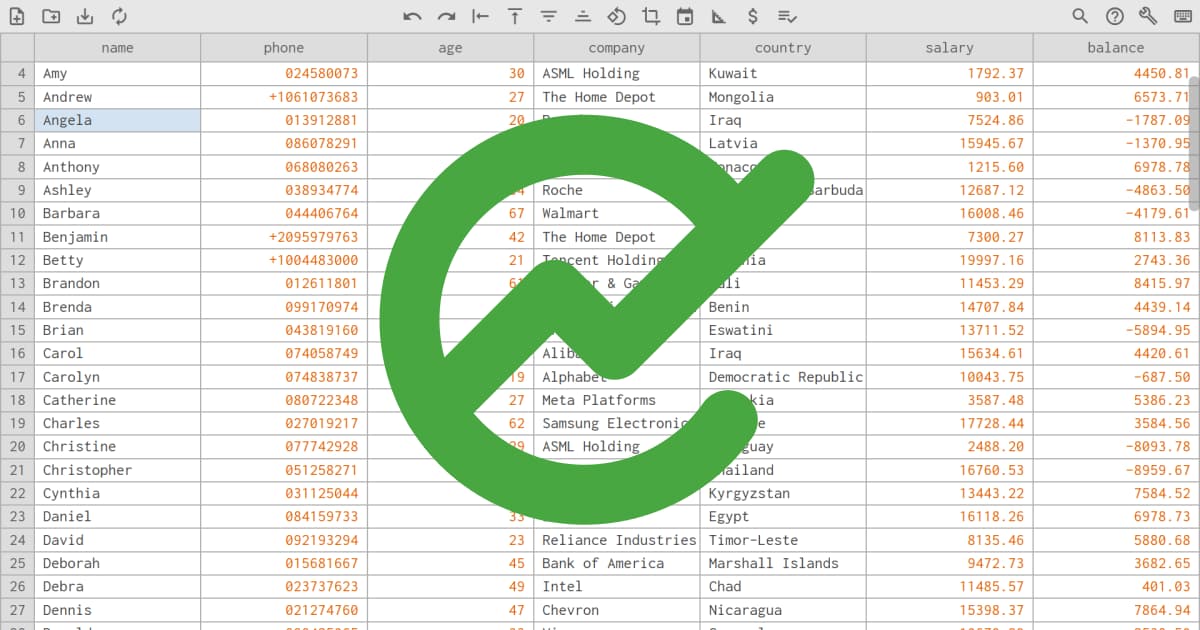 Nanocell-csv preview
