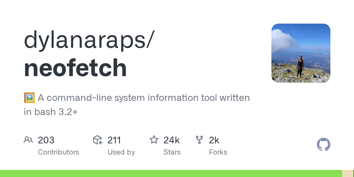 Neofetch preview