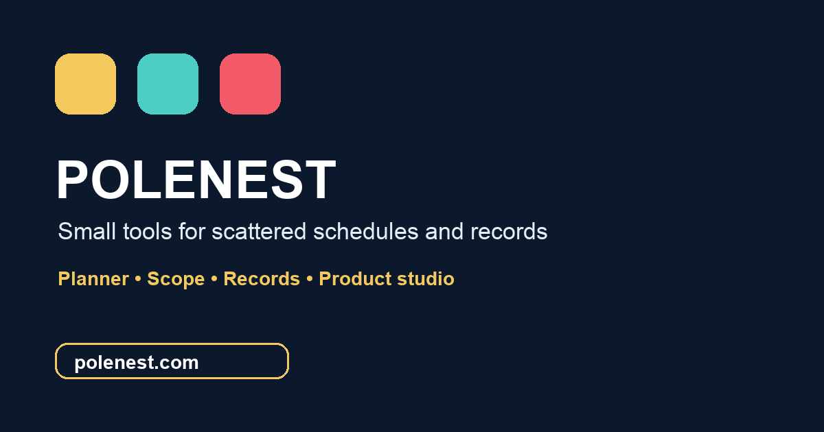 Polenest: Schedule Calendar preview