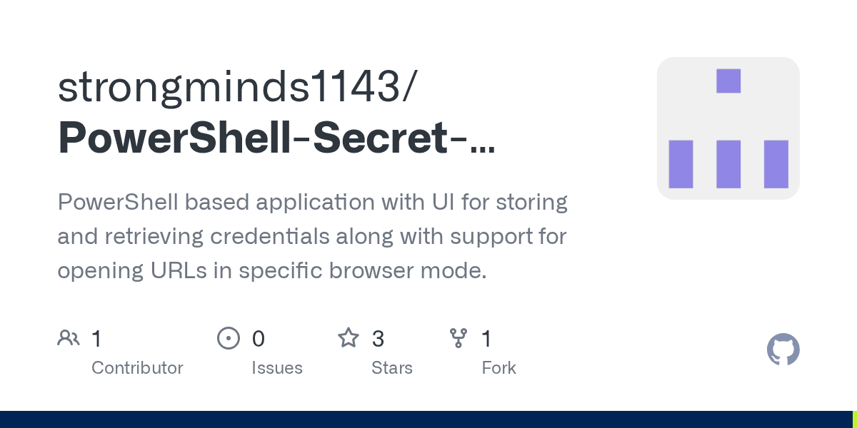 PowerShell Secret Keeper preview