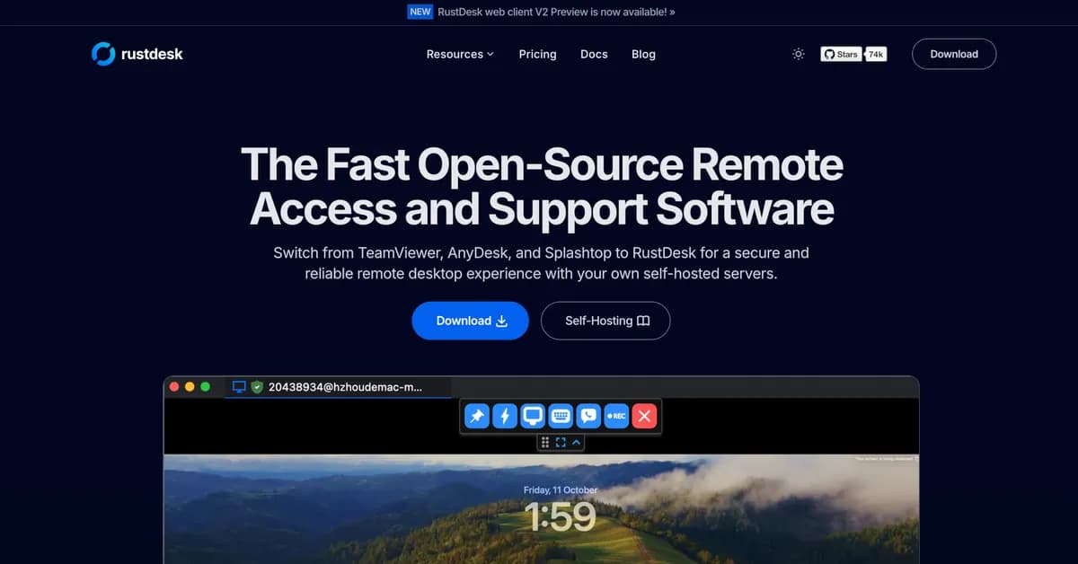 RustDesk Server preview