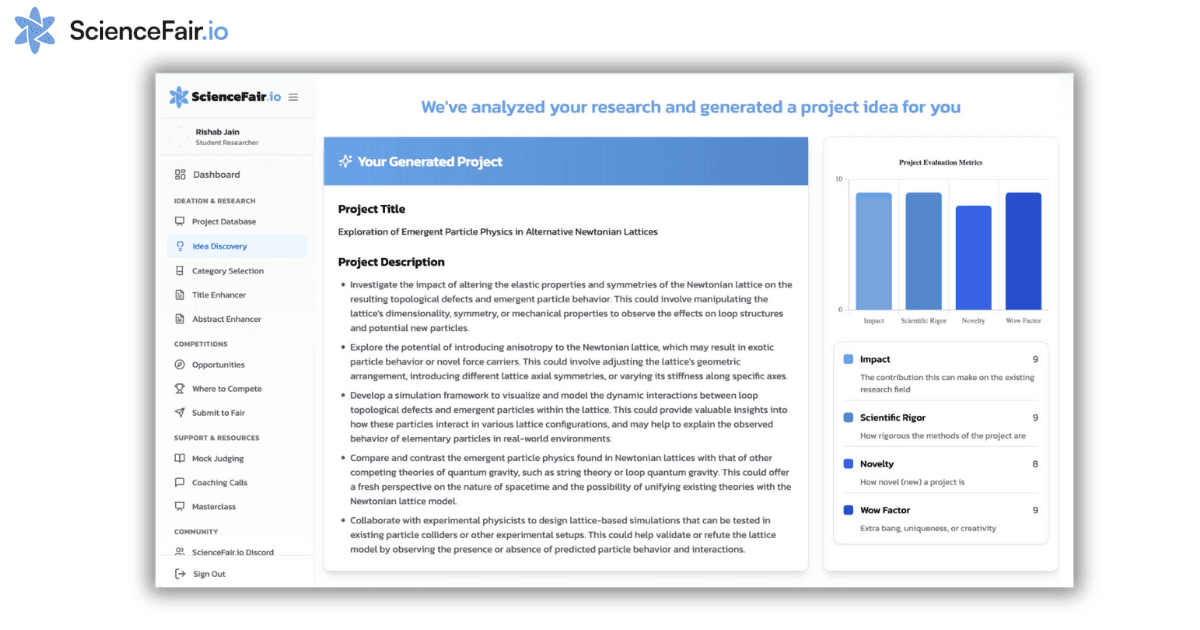sciencefair.io preview