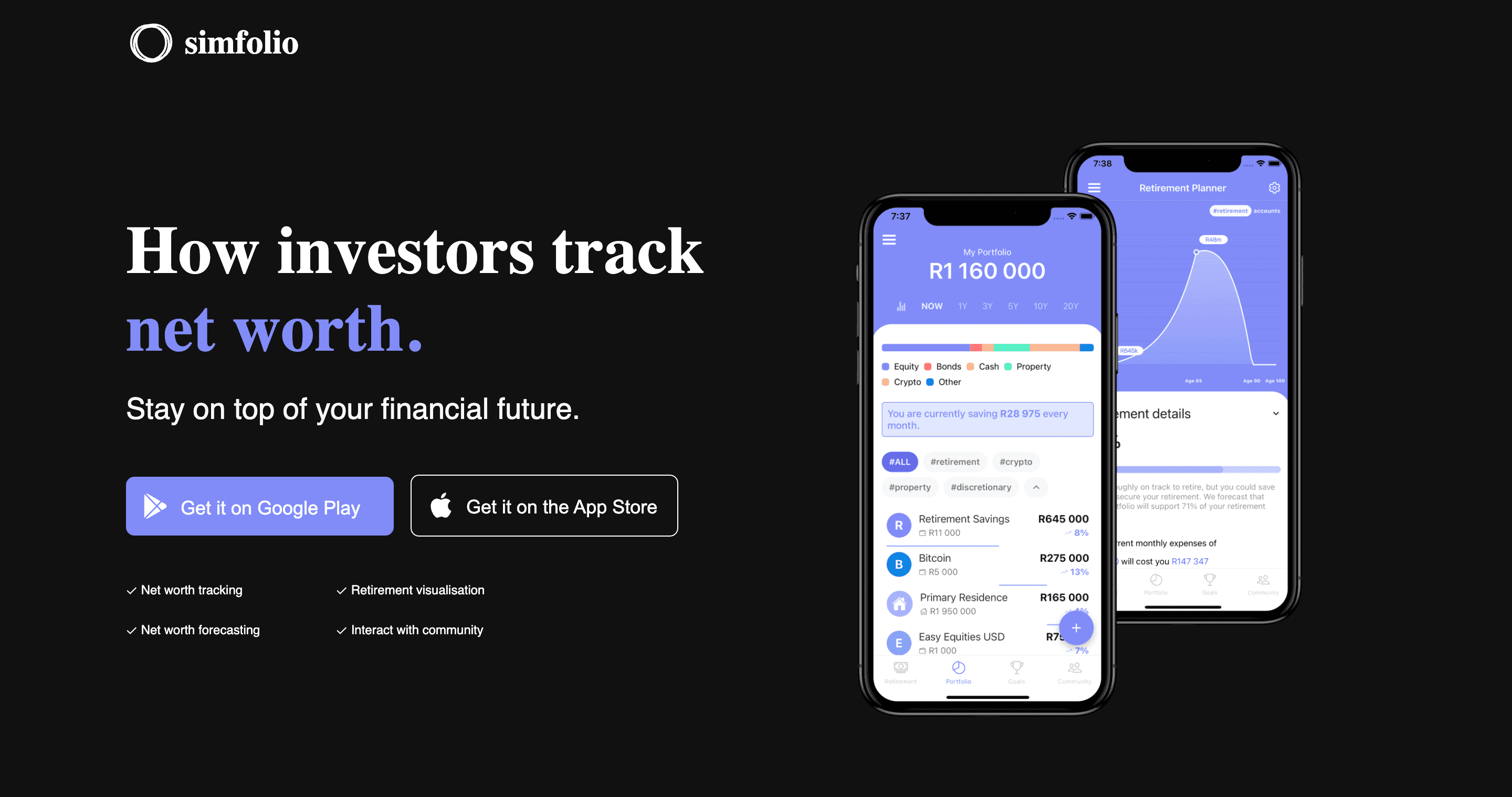 Simfolio - Financial Planner preview