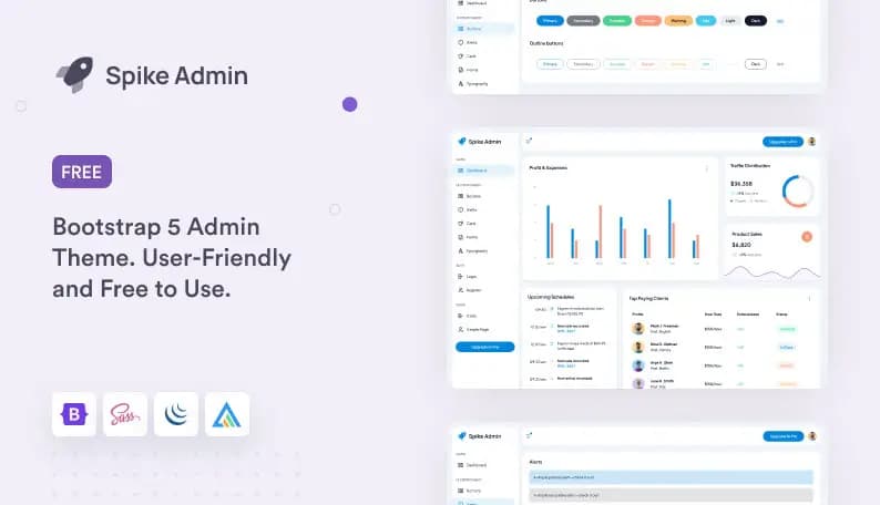 Spike Bootstrap Admin Dashboard preview