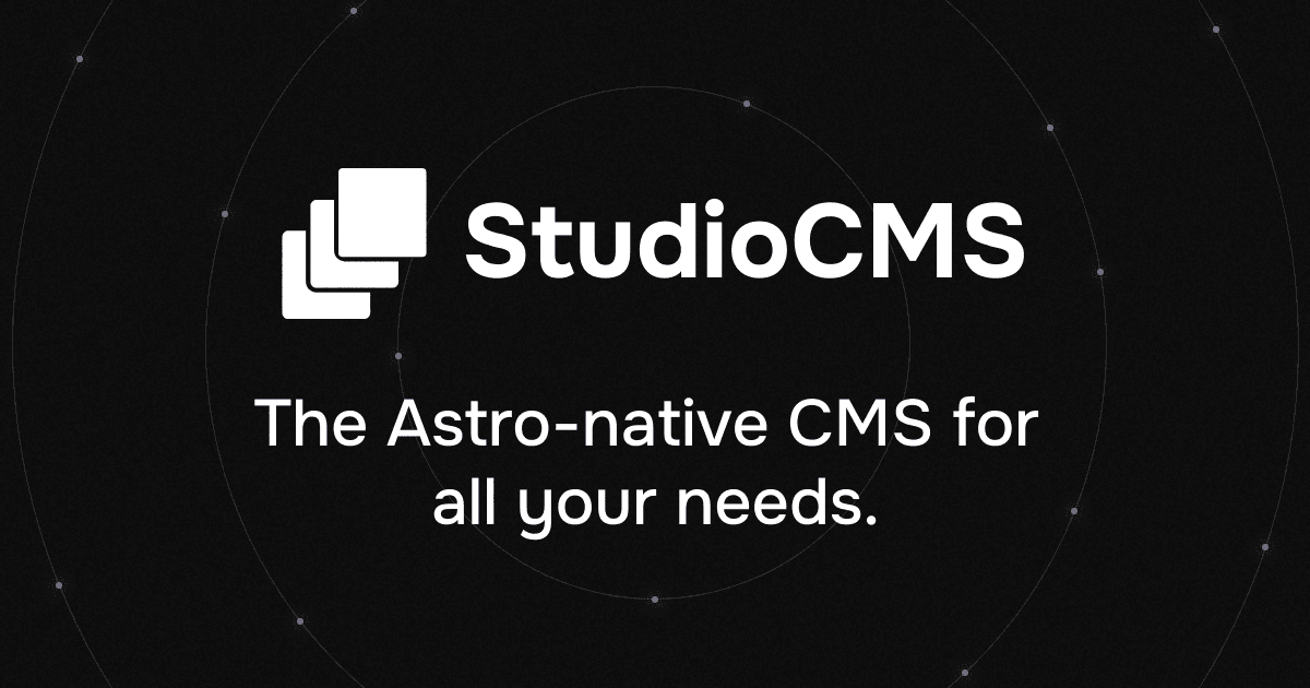StudioCMS preview