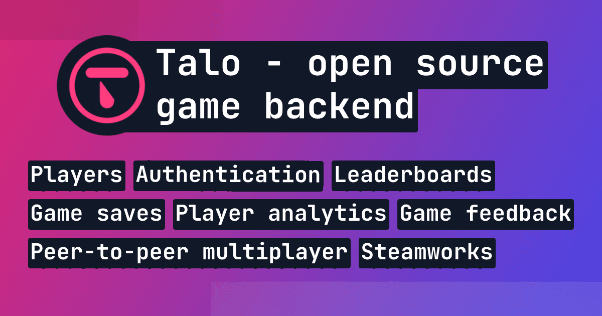 Talo Backend preview