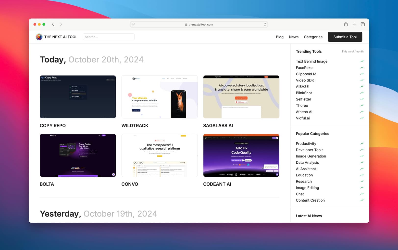 The Next AI Tool preview