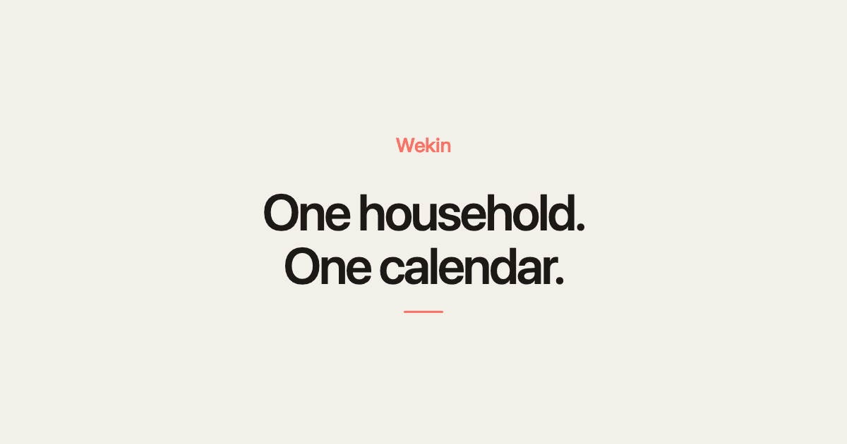 Wekin: Shared Family Calendar preview